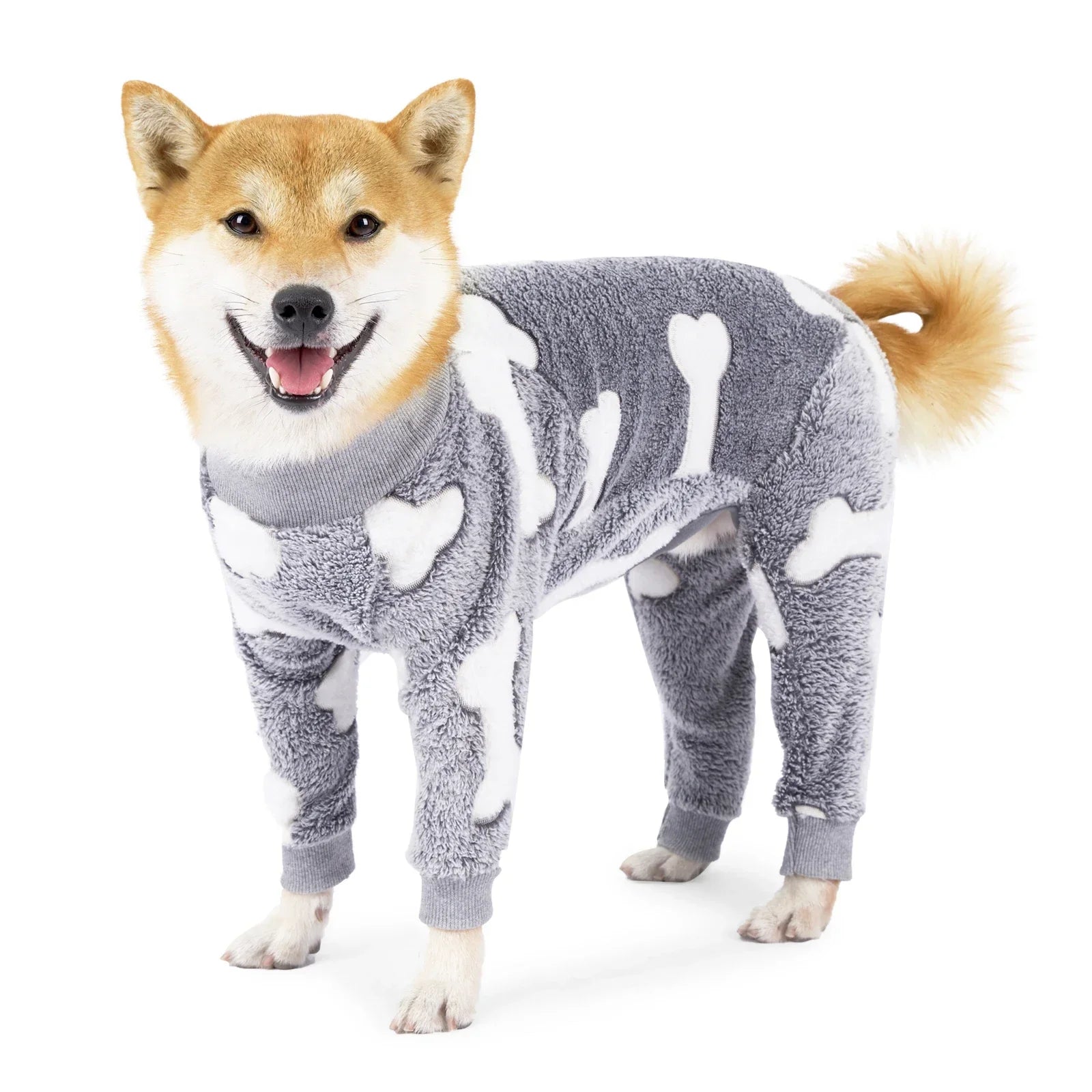Dog Winter Pajamas Warm Four Leg Jumpsuit for Medium Large Dogs