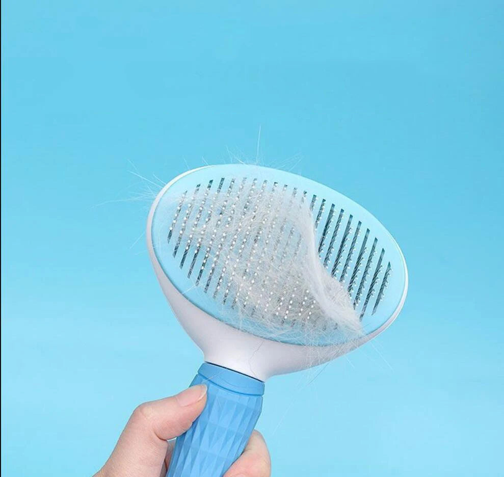 Pet Grooming Brush – Self-Cleaning Slicker Brush for Cats and Dogs