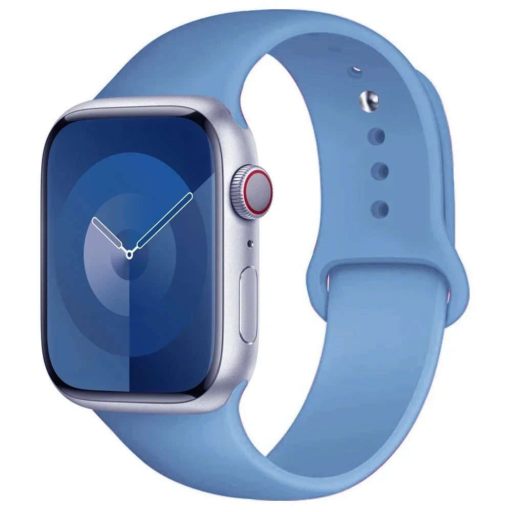 Silicone Apple Watch Band – Sport Strap Replacement for Apple Watch Series 3–9, SE & Ultra