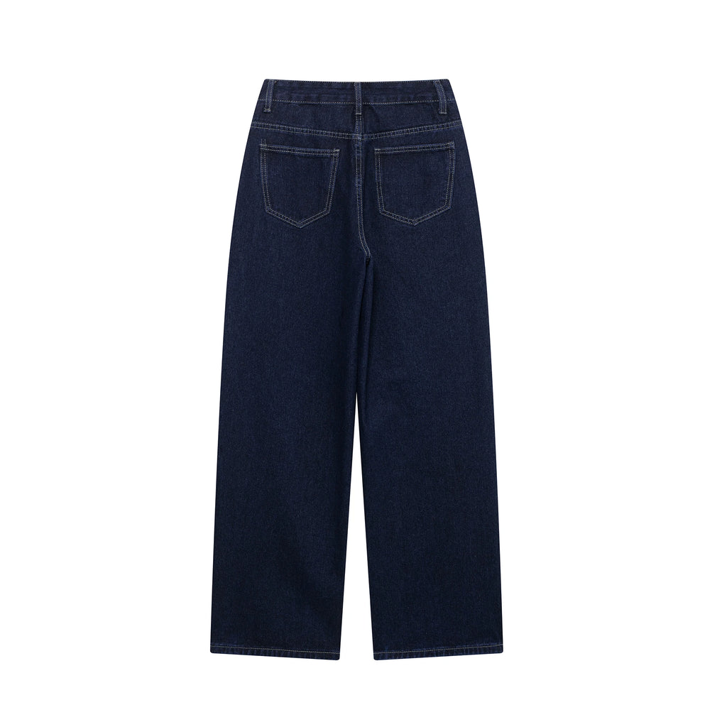 Women Denim Two Piece Set Belted Jacket and Vintage Zipper Jeans Pants Outfit