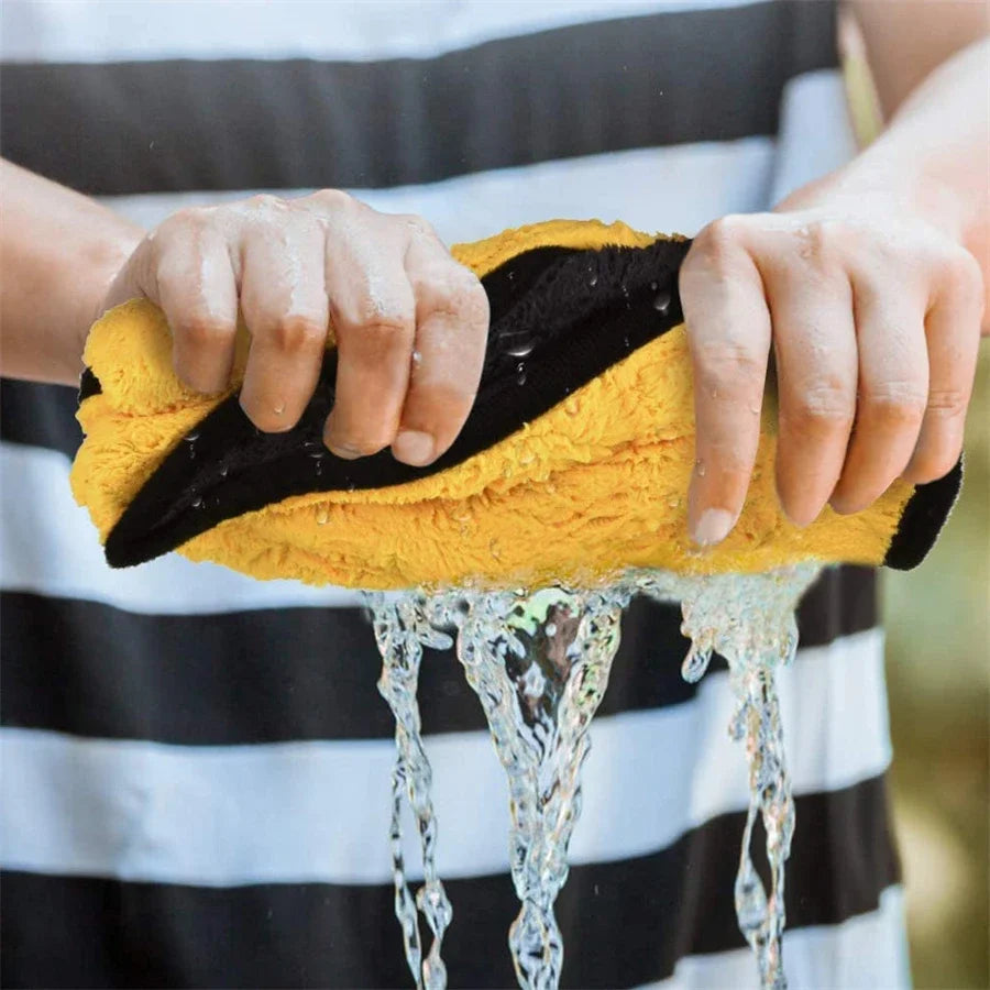 Microfiber Car Cleaning Towels – Ultra Soft Double Layer Drying Cloth for Car Detailing