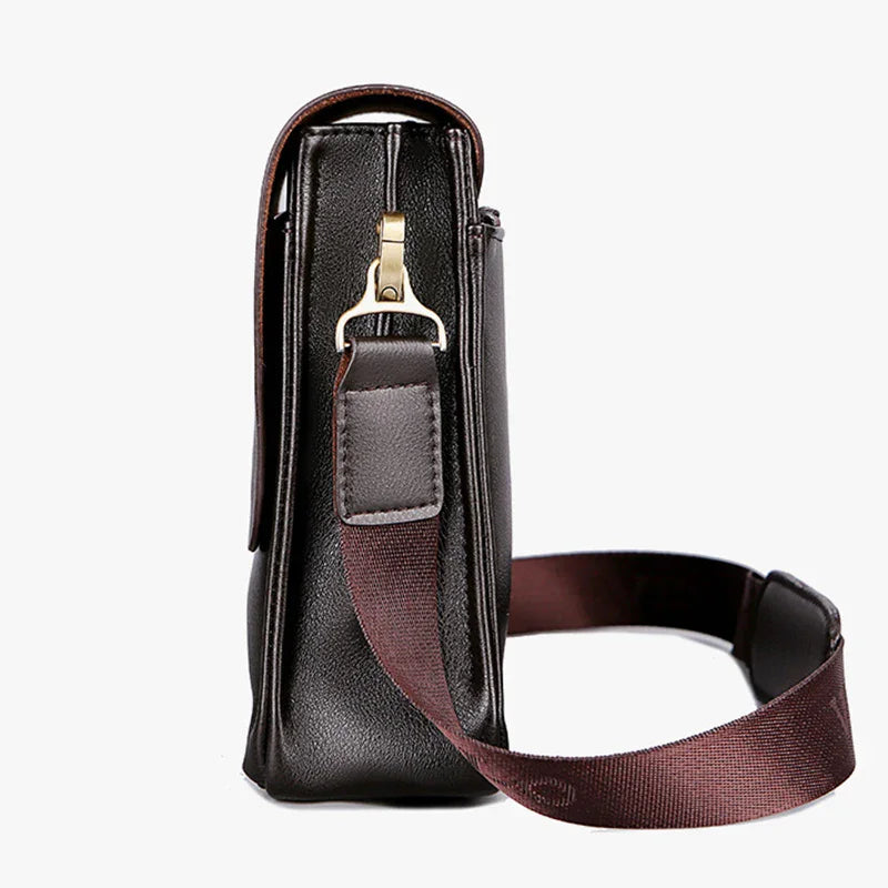 Men Vertical Shoulder Bag Casual Business Crossbody Satchel