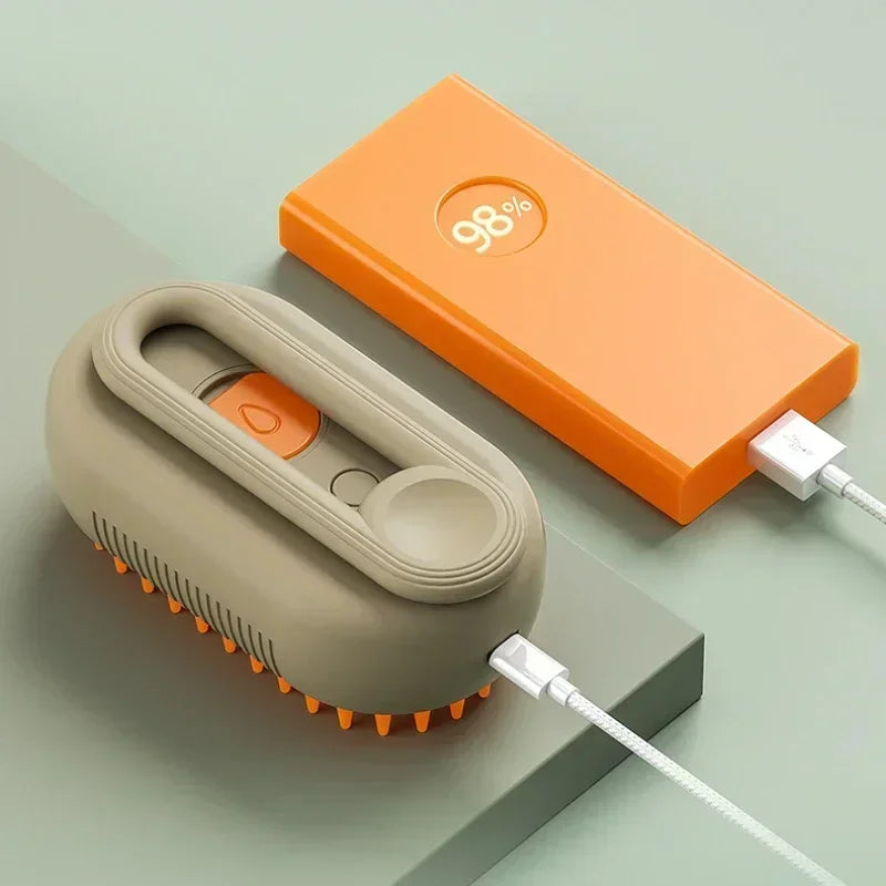 3 in 1 Steam Pet Brush Dog Cat Grooming Comb