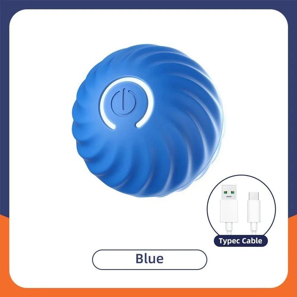 Smart Interactive Dog Toy Ball USB Rechargeable Automatic Bouncing Pet Toy with Lights