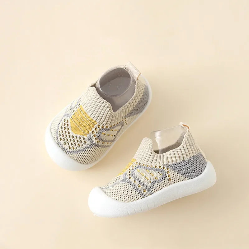Baby Breathable Sock Shoes Anti Slip Rubber Sole Infant Slippers