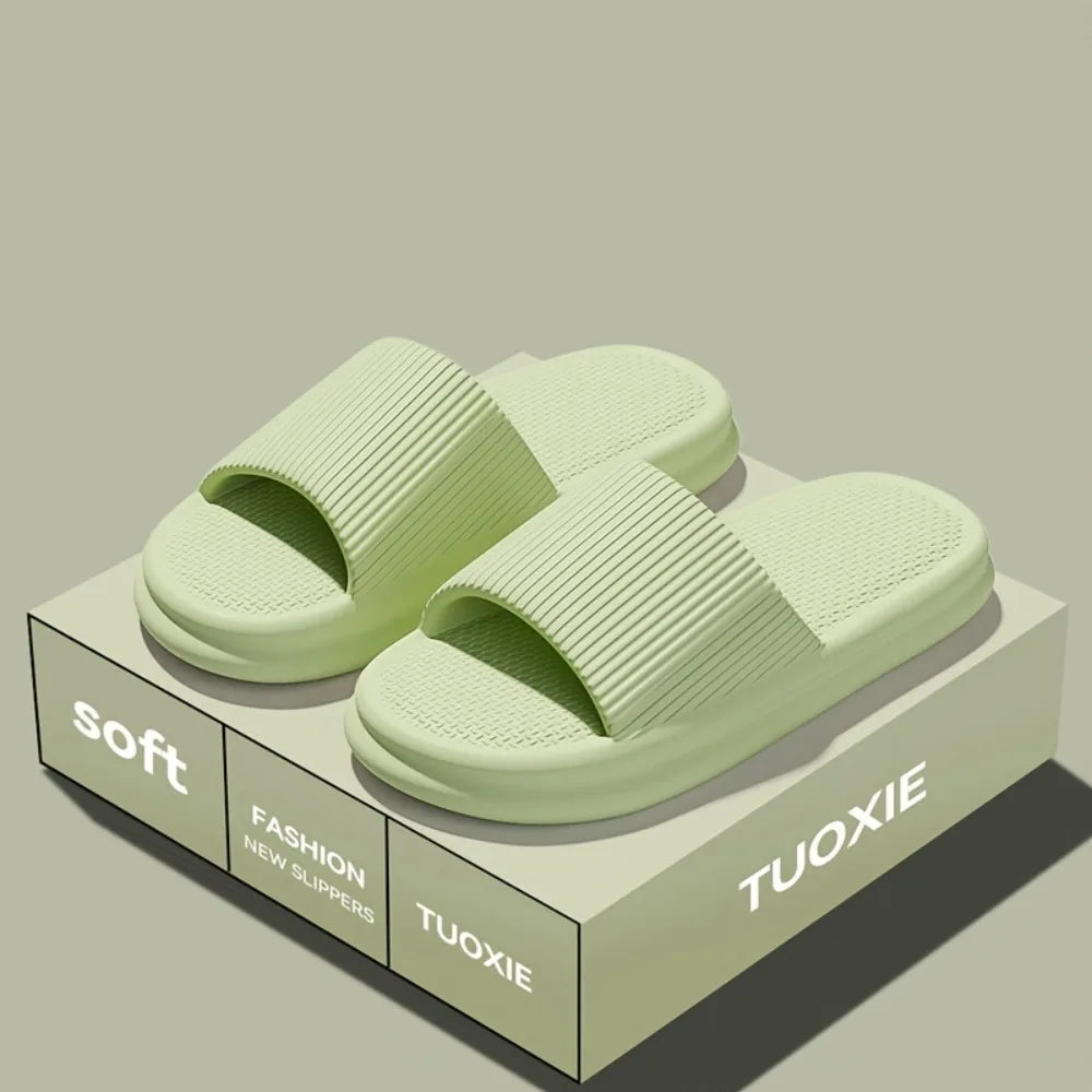 Minimalist EVA Slippers Anti Slip Soft Thick Sole Bathroom Slides for Men Women