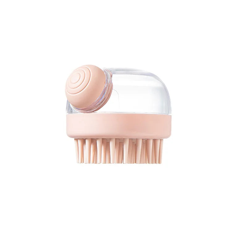 Pet Bath Brush with Shampoo Dispenser – Silicone Dog & Cat Massage Grooming Tool