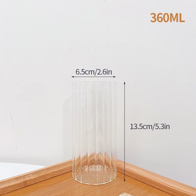 Glass Cup Transparent Mug for Coffee Milk Beer Water 1 6pcs Set