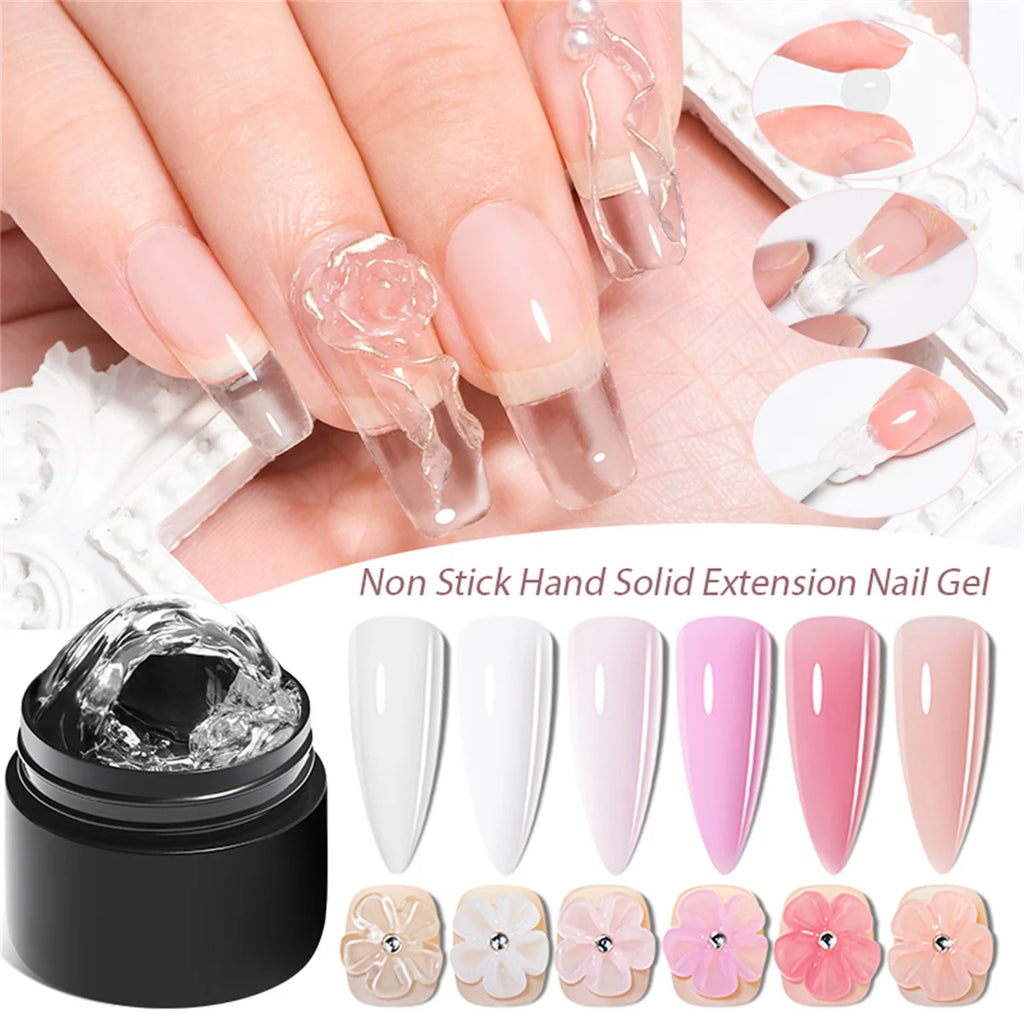 3D Nail Sculpture Gel – Clear Builder Gel for Nail Extension & Creative Nail Art Design