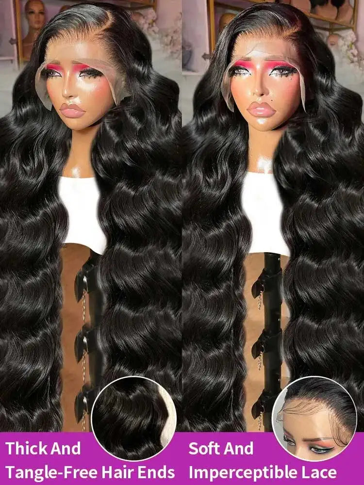 Peruvian Body Wave Human Hair Wig 13x4 HD Lace Front – Glueless Wigs 180%-250% Density, 16–42 Inch
