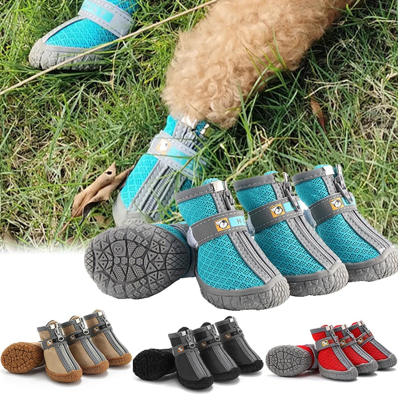Dog Shoes Non Slip Thick Plush Warm Breathable Pet Booties Paw Protection
