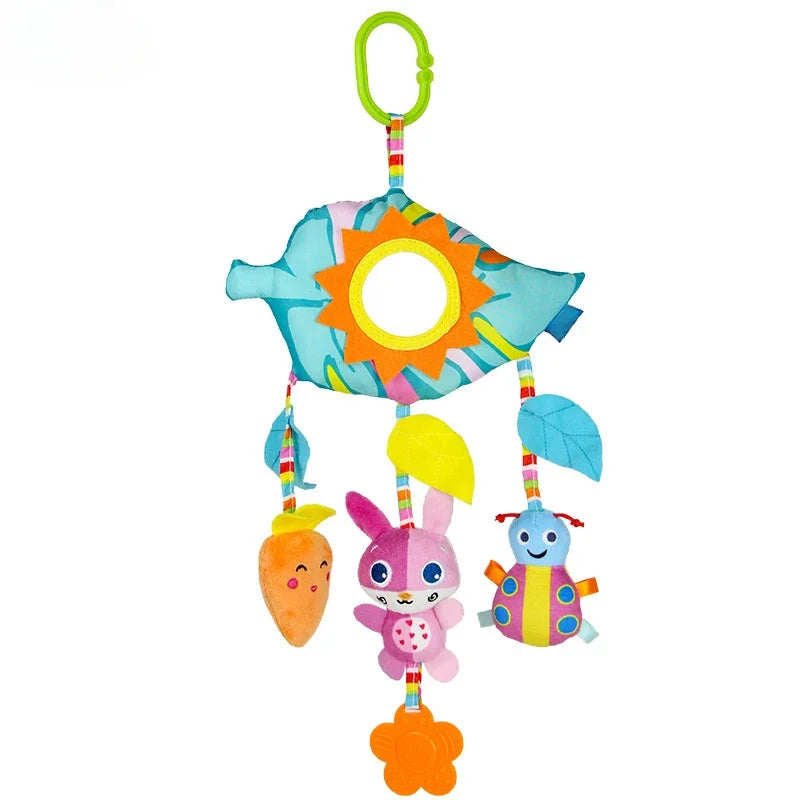 Rainbow Plush Baby Stroller Toy for 0 to 12 Months