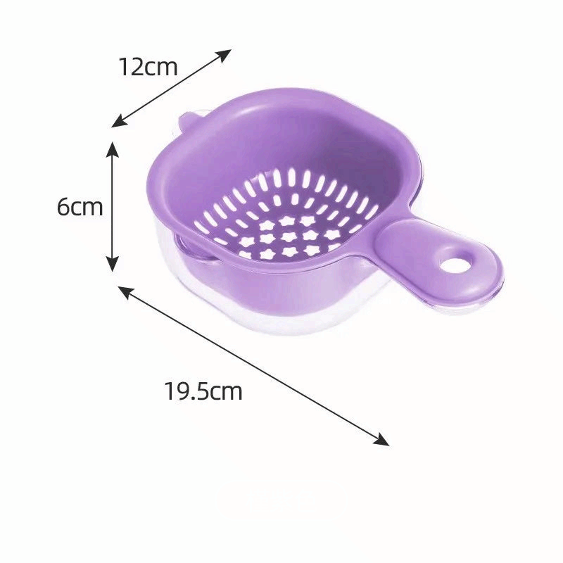 Double Layer Hanging Fruit Washing Drain Basket Kitchen Organizer