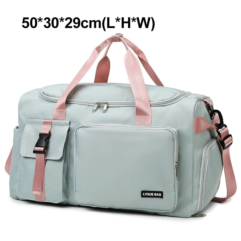 Waterproof Gym Bag Women Travel Duffel Wet Dry Swimming Shoulder Fitness Weekender Bag