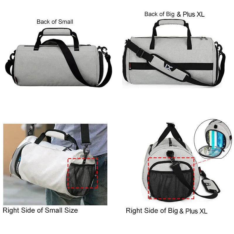 Gym Bag Wet Dry Separation Sports Travel Yoga Bag Shoe Compartment Shoulder Duffel