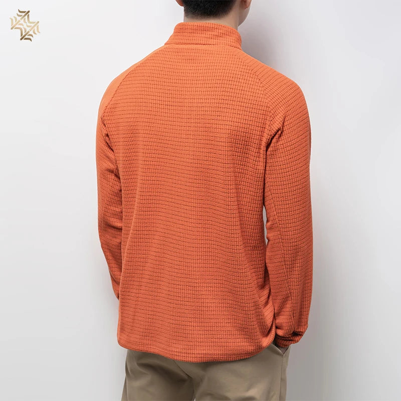 Men Long Sleeve Running T Shirt Breathable Fitness Outdoor Sports Business Casual Top