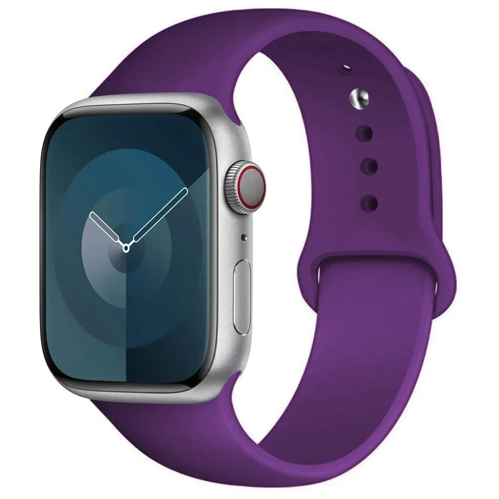Silicone Apple Watch Band – Sport Strap Replacement for Apple Watch Series 3–9, SE & Ultra