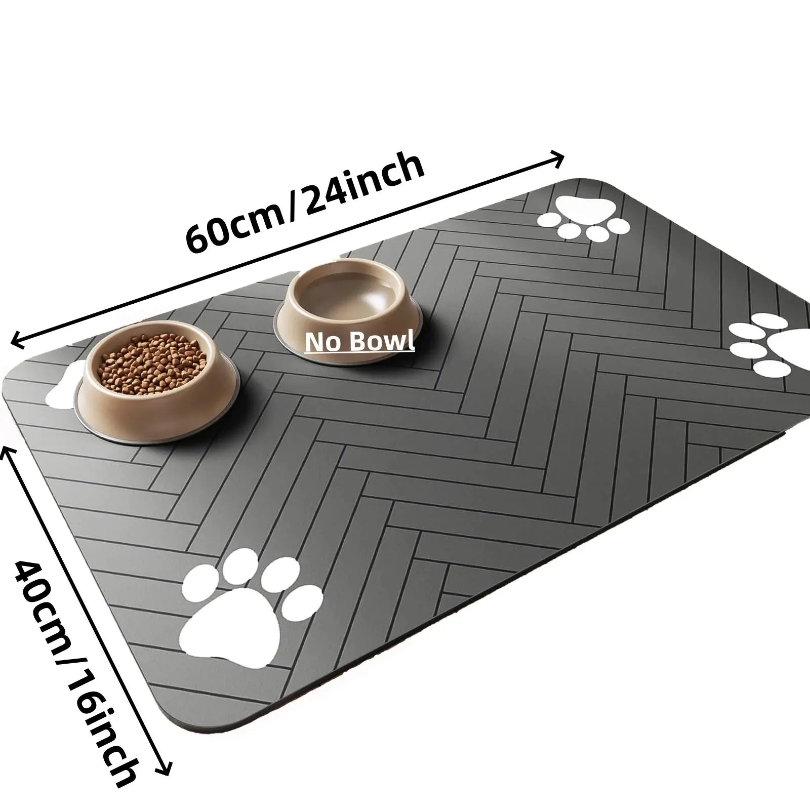 Pet Feeding Mat Waterproof Absorbent Dog Cat Food Mat Non-Slip Quick Dry Bowl Placemat