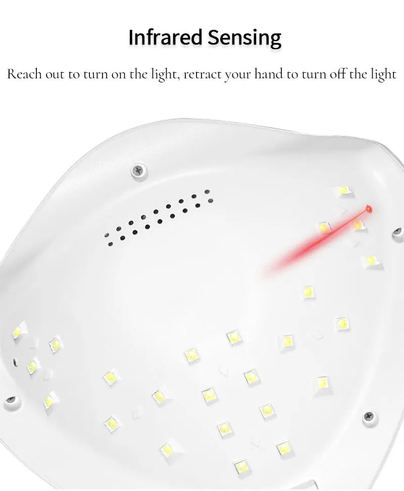 UV LED Nail Lamp – Professional Gel Nail Dryer with Timer & Auto Sensor