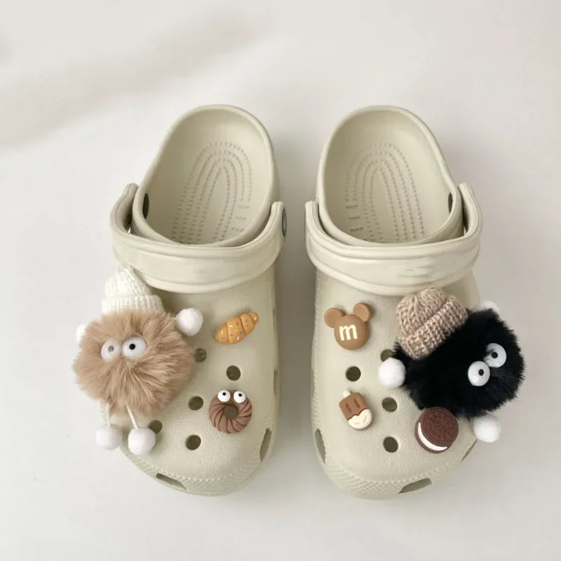 3D Hairball Genie Shoe Charms Cute DIY Sandal & Clog Decorations for Kids