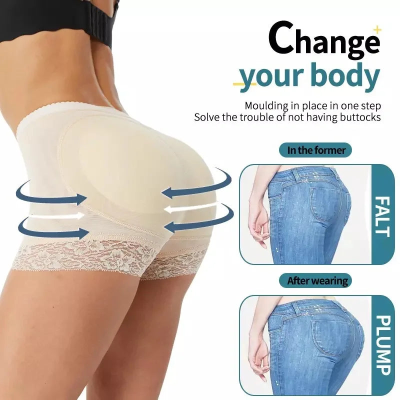 Women’s Padded Butt Lifter Shapewear Panty High Waist Tummy Control