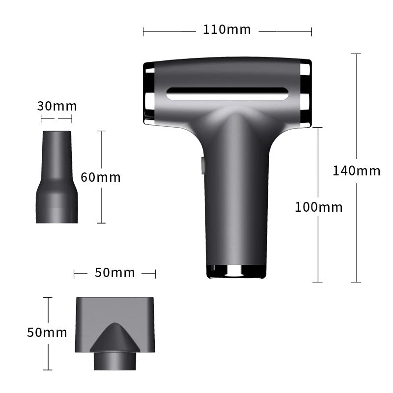 4-in-1 Wireless Hair Dryer USB Rechargeable Negative Ion Air Duster Blower