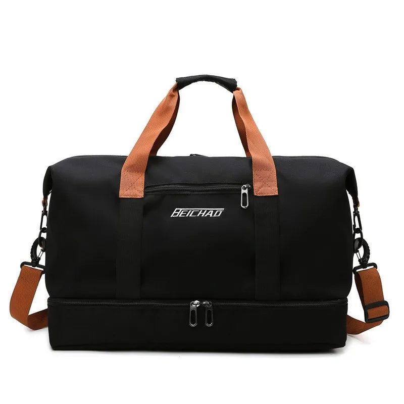 Travel Gym Bag Waterproof Duffle Large Capacity Fitness Bag With Shoe Compartment