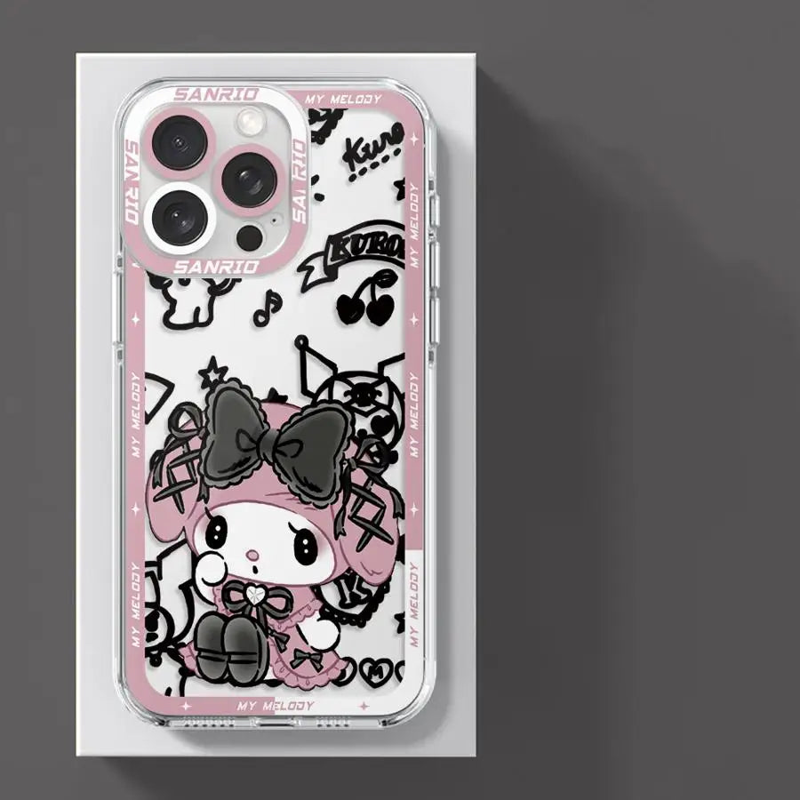 Kuromi My Melody Clear Cute Shockproof iPhone Case