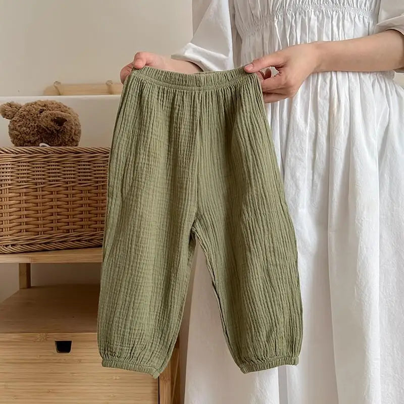 Kids Anti Mosquito Pants Lightweight Loose Summer Trousers for Boys & Girls