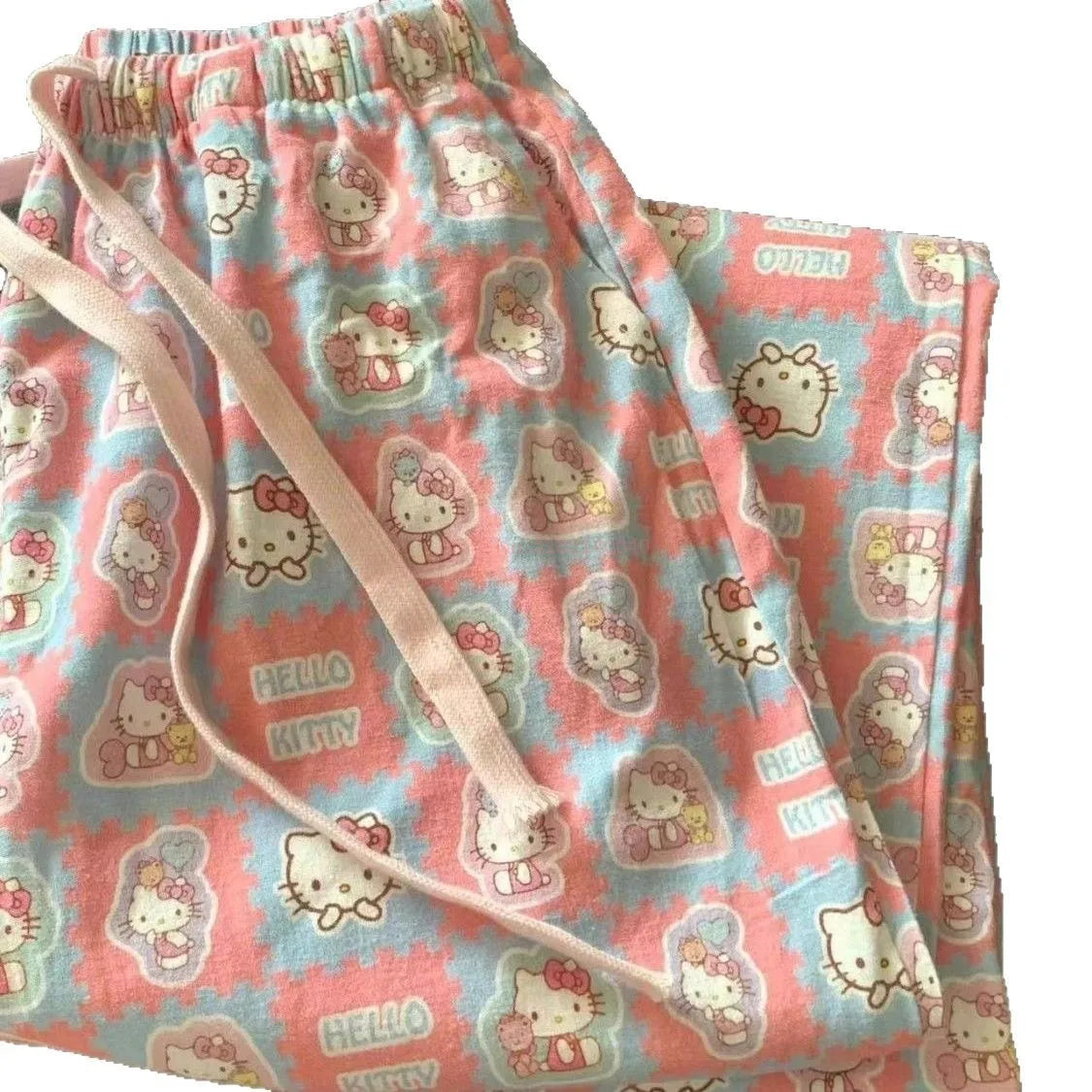 Sanrio Hello Kitty Pajama Pants Women Loose Cartoon Home Trousers