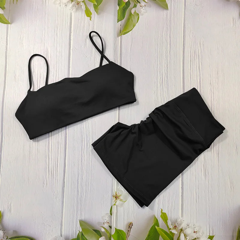 Butt Lifting Gym Set Women Seamless Shorts & Sports Bra Workout Outfit