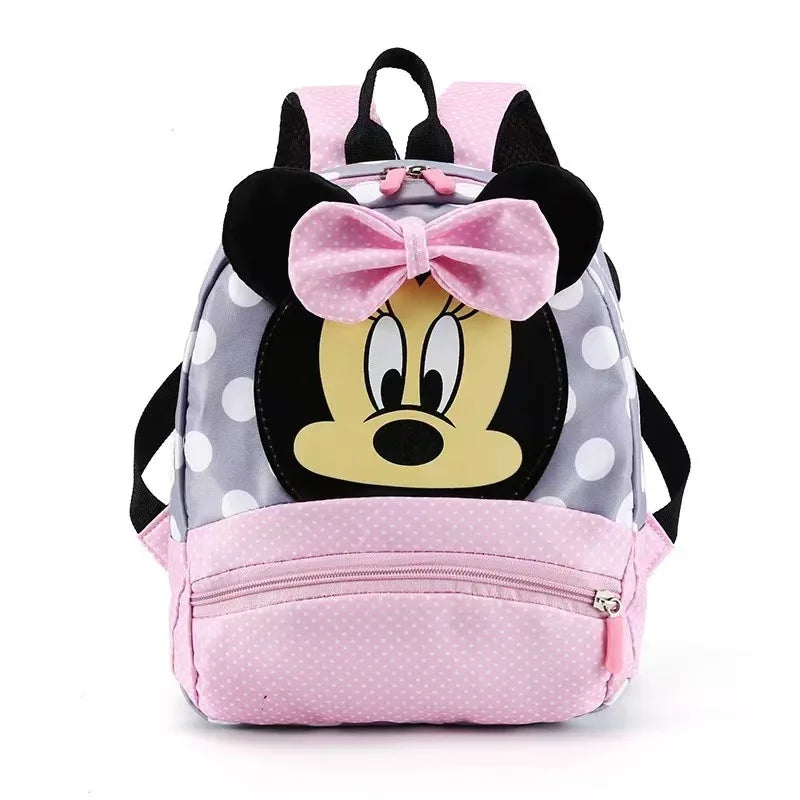 Disney Minnie Kids School Backpack Kawaii Pink Cartoon Schoolbag