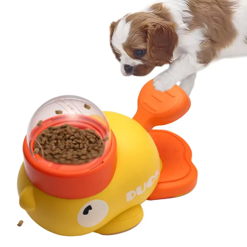 Interactive Duck Puzzle Pet Feeder Anti Slip Slow Feeding Toy for Dogs and Cats