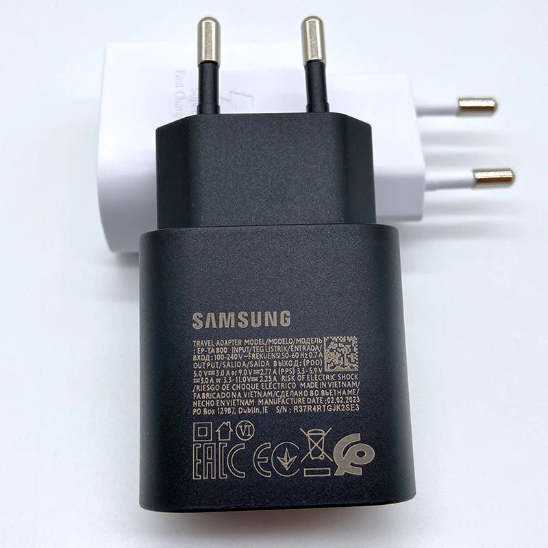 25W PD USB C Super Fast Charger Adapter Samsung Galaxy Fast Charging Wall Charger