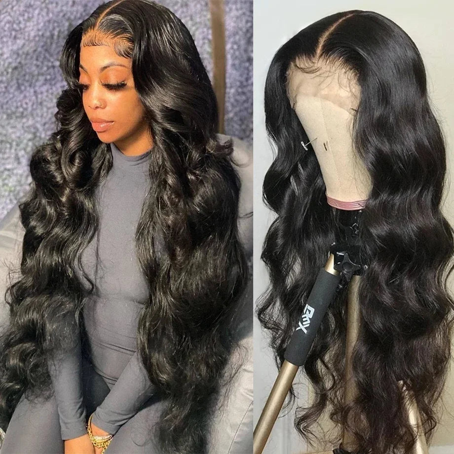Body Wave Human Hair Wig – HD Transparent Lace Front Glueless Wig for Women