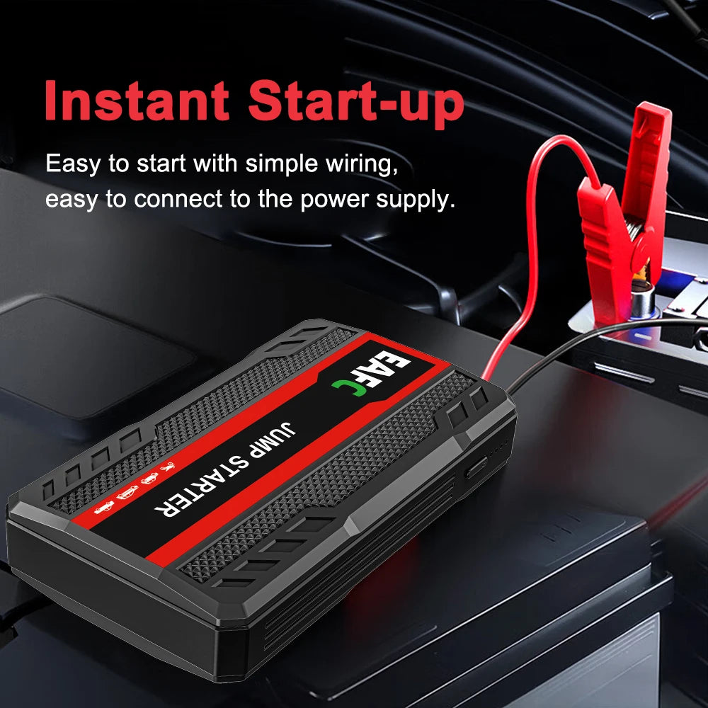 Portable Car Jump Starter 600A 12V – Emergency Battery Booster Power Bank for Petrol Vehicles