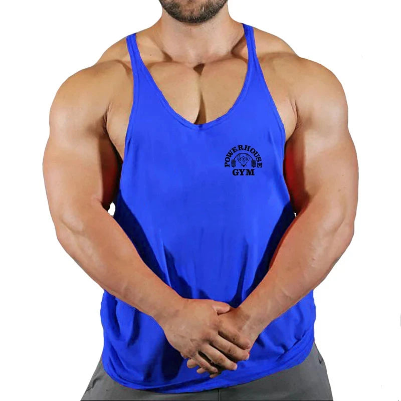 Men Gym Stringer Vest Sleeveless Bodybuilding Fitness Tank Top Workout Singlet