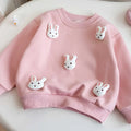 Girls Rabbit Pullover Sweatshirt Cute 3D Cartoon Spring Autumn Top
