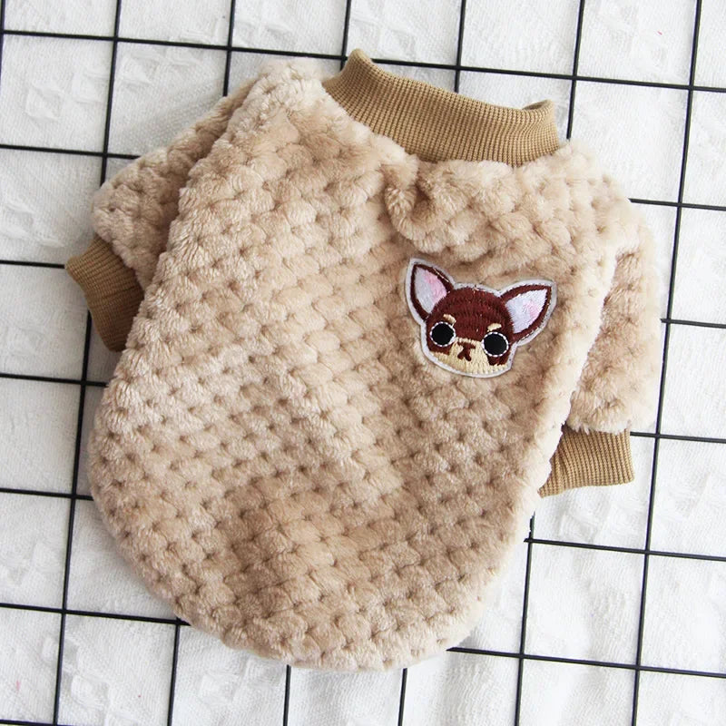 Fleece Dog Hoodie Warm Pet Sweater Jacket