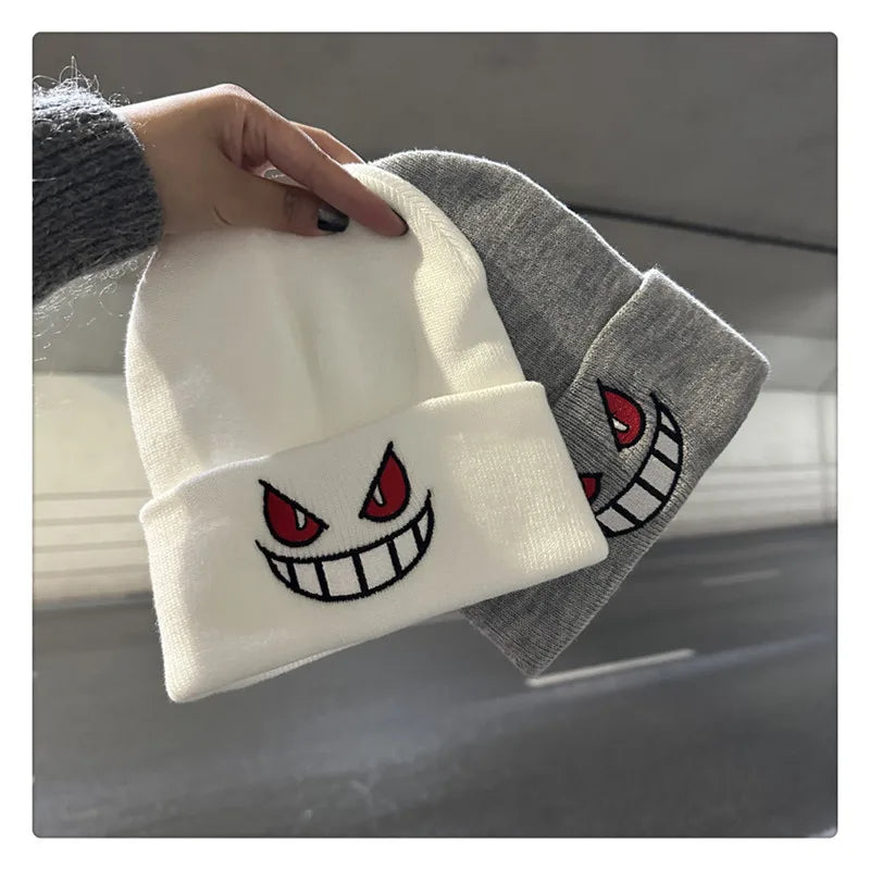 Unisex Anime Embroidered Knit Cap for Adults and Kids Cosplay Hat