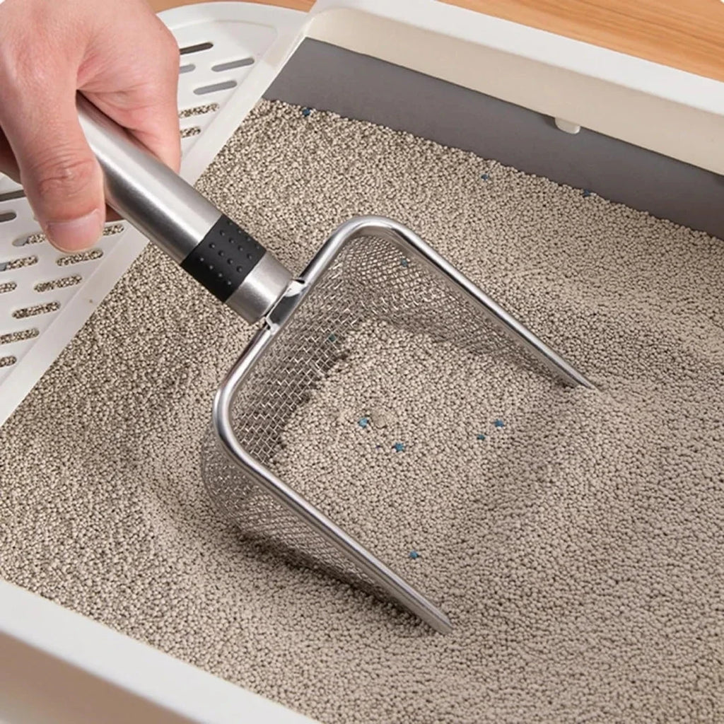 Metal Cat Litter Scoop – Stainless Steel Sifter for Easy Litter Cleaning