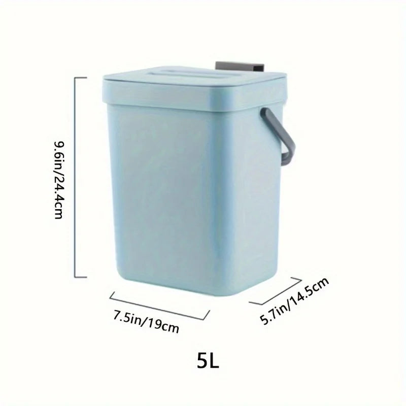 Quiet Close Trash Can 3/5L Sealed Eco Friendly Kitchen Office Bin