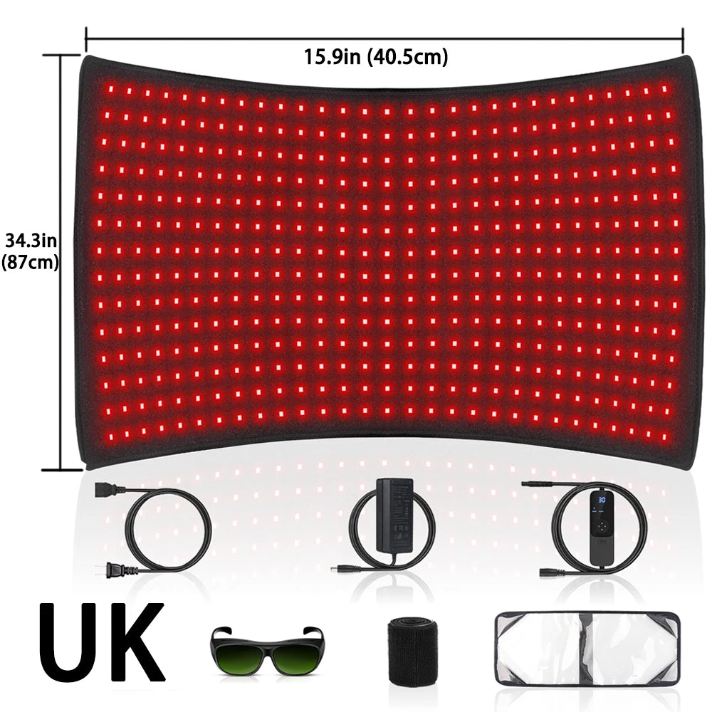Red Light Therapy Heating Pad Back Waist Shoulder Pain Relief Infrared Cushion 850nm