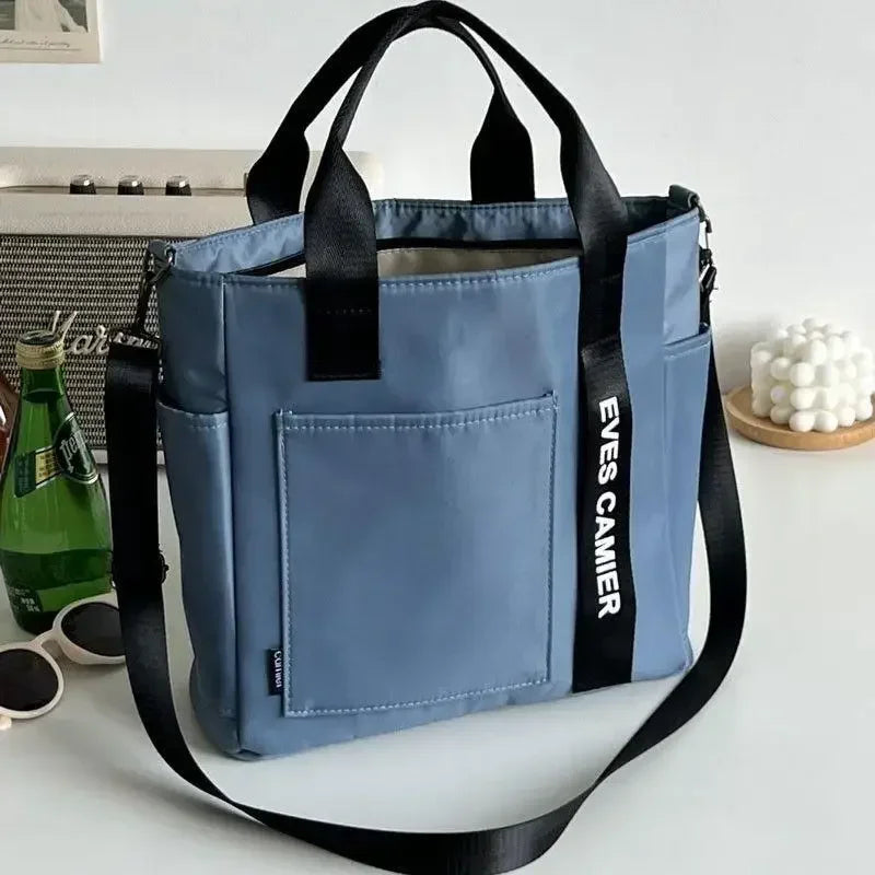 Large Capacity Nylon Canvas Tote Shoulder Bag Waterproof Casual Messenger Bag