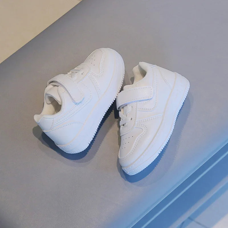 Kids White Sneakers Soft Sole Casual Sports Shoes for Boys Girls