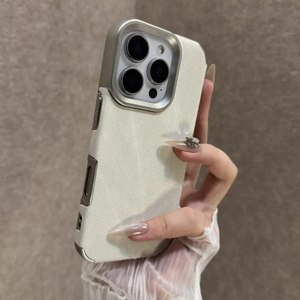 Retro Cowboy Denim Fabric iPhone Case