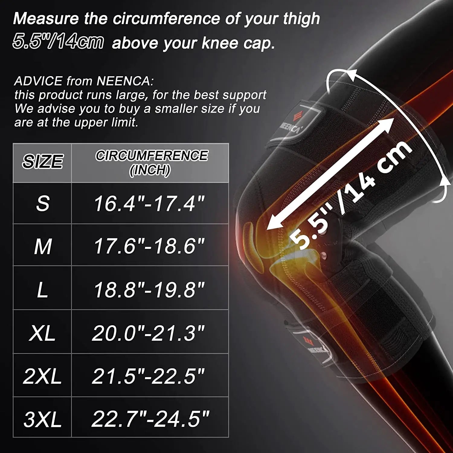 Hinged Knee Brace with Side Stabilizers Knee Support for Pain Relief ACL Meniscus Arthritis