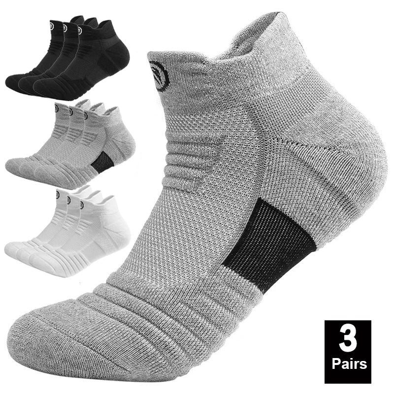 Men Compression Sports Socks High Elastic Breathable Basketball Cycling Running Tube Socks 1–3 Pairs