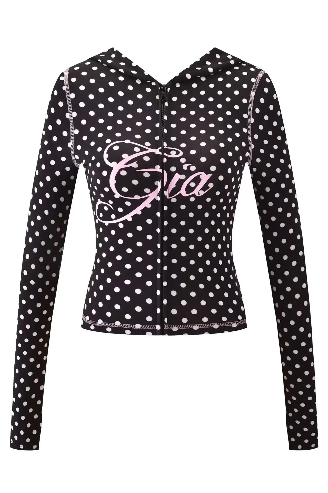 Women Zip Up Long Sleeve Spring Top with Low Waist Flared Pants Two Piece Outfit
