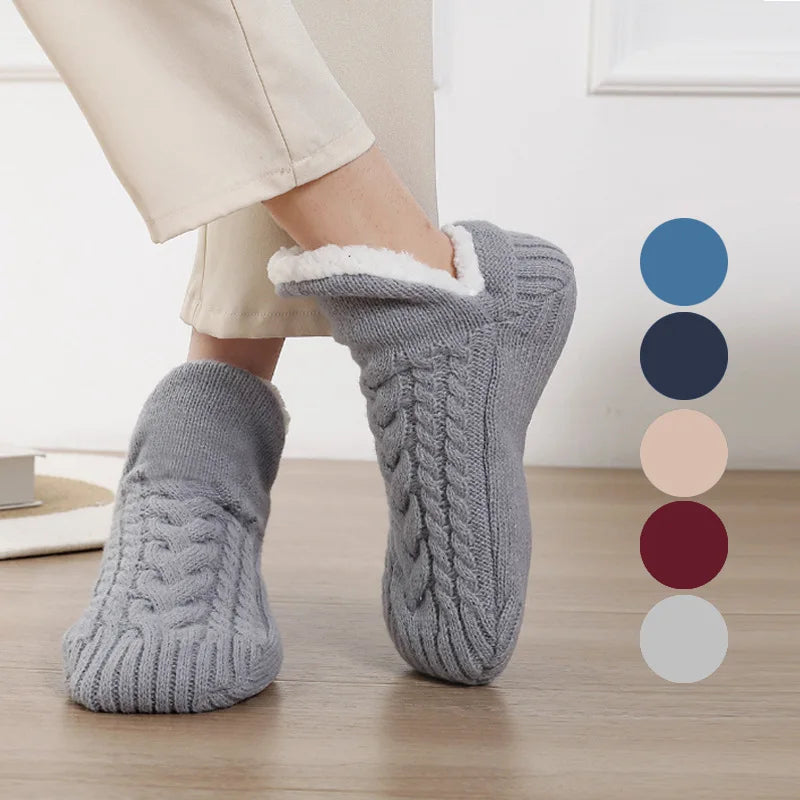 Unisex Warm Fuzzy Slipper Socks Non Slip Winter Home Socks